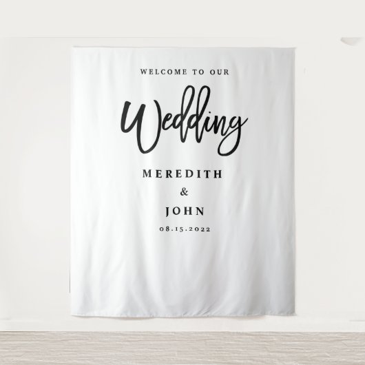 Moderne Minimalistische Hochzeitskabine - Hintergr Wandteppich (Vorderseite)