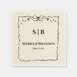 Moderne Minimalistische Hochzeitskanzlei Napkins Serviette