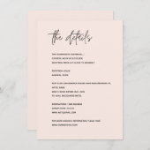 Moderne Minimalistische Hochzeitskarte Begleitkarte (Vorne/Hinten)