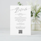 Moderne Minimalistische Hochzeitskarte Einladung (Stehend Vorderseite)