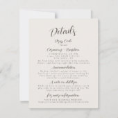 Moderne Minimalistische Hochzeitskarte Einladung (Vorderseite)