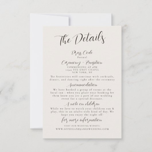 Moderne Minimalistische Hochzeitskarte Einladung (Vorderseite)