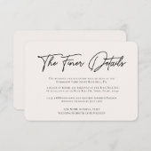 Moderne Minimalistische Hochzeitskarte Einladung (Vorne/Hinten)