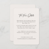 Moderne Minimalistische Hochzeitskarte Einladung (Vorne/Hinten)