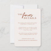 Moderne Minimalistische Hochzeitskarte Einladung (Vorderseite)