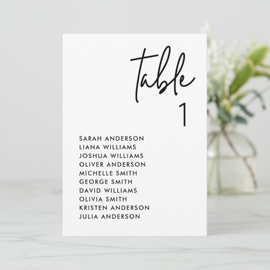 Moderne Minimalistische Hochzeitskarte Einladung (Stehend Vorderseite)