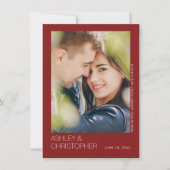 Moderne Minimalistische Hochzeitskarte Rette auf d Save The Date (Vorderseite)