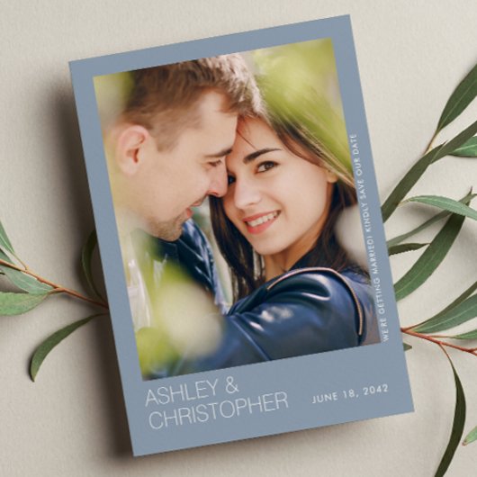 Moderne Minimalistische Hochzeitskarte Rette auf d Save The Date