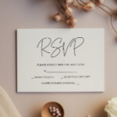 Moderne minimalistische Hochzeitskarte RSVP