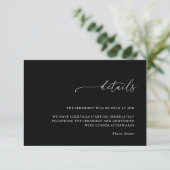 Moderne Minimalistische Hochzeitskarte RSVP Karte (Stehend Vorderseite)