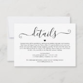 Moderne Minimalistische Hochzeitskarte RSVP Karte (Vorderseite)