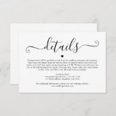 Moderne Minimalistische Hochzeitskarte RSVP Karte (Vorne/Hinten)