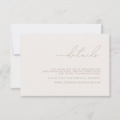 Moderne Minimalistische Hochzeitskarte RSVP Karte (Vorderseite)