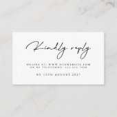 Moderne Minimalistische Hochzeitskarten Begleitkarte (Vorderseite)