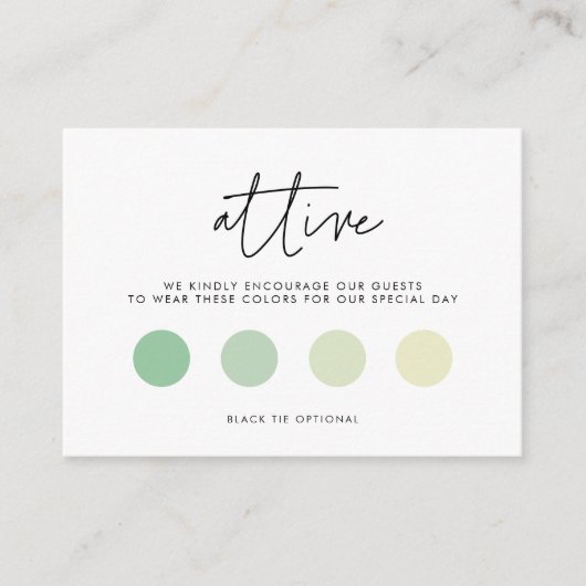 Moderne minimalistische Hochzeitskleidung Begleitkarte (Vorderseite)