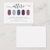 Moderne Minimalistische Hochzeitskleidung Code Gas Begleitkarte (Vorne/Hinten)