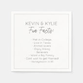 Moderne Minimalistische Hochzeitskuppel Serviette (Vorderseite)