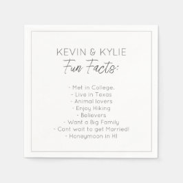 Moderne Minimalistische Hochzeitskuppel Serviette