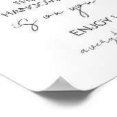 Moderne Minimalistische Hochzeitspartgetränke sind Poster (Ecke)