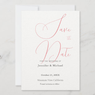 Moderne minimalistische Hochzeitsprofis schlicht Save The Date