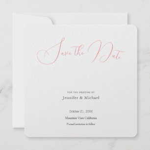 Moderne minimalistische Hochzeitsprofis schlicht Save The Date