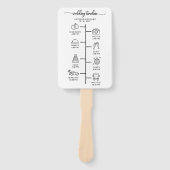 Moderne minimalistische Hochzeitsprogramm Fächer (Vorderseite)