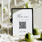 Moderne minimalistische Hochzeitsprogramm-QR-Code-