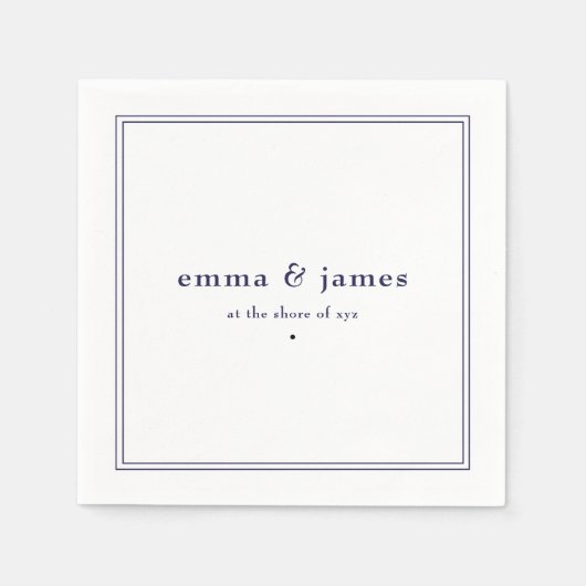 Moderne Minimalistische Hochzeitsreise mit Napkins Serviette (Vorderseite)