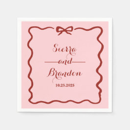 Moderne Minimalistische Hochzeitsrosa Napkins Serviette