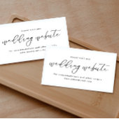 Moderne Minimalistische Hochzeitsseite Begleitkarte