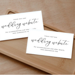 Moderne Minimalistische Hochzeitsseite Begleitkarte