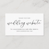 Moderne Minimalistische Hochzeitsseite Begleitkarte (Rückseite)