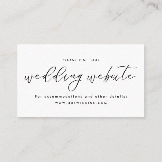 Moderne Minimalistische Hochzeitsseite Begleitkarte (Rückseite)