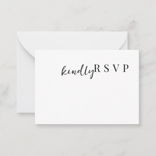 Moderne Minimalistische Hochzeitsskripte - QR-Code Mitteilungskarte (Vorderseite)