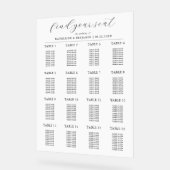 Moderne Minimalistische Hochzeitsstift Acrylschild (Winkel)