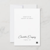 Moderne Minimalistische Hochzeitsszene Platzkarte (Vorderseite)