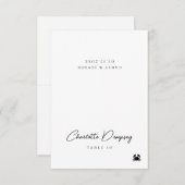 Moderne Minimalistische Hochzeitsszene Platzkarte (Vorne/Hinten)