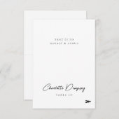 Moderne Minimalistische Hochzeitsszene Platzkarte (Vorne/Hinten)