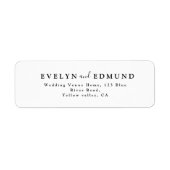 Moderne Minimalistische Hochzeitsszene Rücksendead (Vorne)