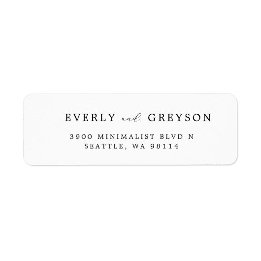 Moderne Minimalistische Hochzeitsszene Rücksendead (Vorne)