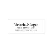 Moderne Minimalistische Hochzeitsszene Rücksendead Permastempel (Design)