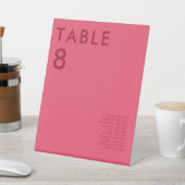 Moderne Minimalistische Hochzeitsszene Tischnummer Sockelschild (In SItu)