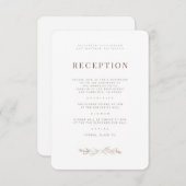 Moderne + Minimalistische Hochzeitsszenierung Begleitkarte (Vorne/Hinten)