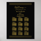 Moderne Minimalistische Hochzeitstabelle Foliendrucke (Vorderseite)