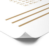 Moderne Minimalistische Hochzeitstabelle Poster (Ecke)