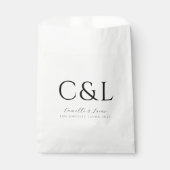 Moderne Minimalistische Hochzeitstempel Geschenktütchen (Vorderseite)