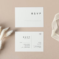 Moderne Minimalistische Hochzeitstichtour-RSVP-Pos