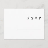 Moderne Minimalistische Hochzeitstichtour-RSVP-Pos Postkarte (Vorderseite)