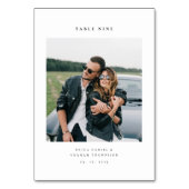 Moderne Minimalistische Hochzeitstisch-Nummer mit Tischnummer (Rückseite)