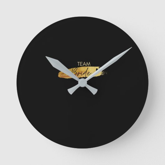 Moderne Minimalistische Hochzeitsuhr Runde Wanduhr (Vorderseite)
